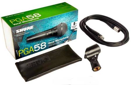 Shure PGA 58 XLR-E - mikrofon dynamiczny